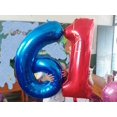 thumbnail image 4 of Globos rojos número 30, globos digitales de helio y mylar de 40 pulgadas para fiestas de cumpleaños (número 30 rojo), 4 of 4