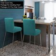 thumbnail image 2 of PiccoCasa 2Pcs Stretch Spandex Bar Stool Covers for Short Back Chair, Teal, 2 of 6