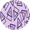 thumbnail image 1 of Ahgly Company Machine Washable Indoor Round Transitional Periwinkle Pink Area Rugs, 3' Round, 1 of 7