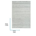 thumbnail image 5 of Livabliss Area Rugs for Living Room, 12x15 Elaziz Global Gray Rug, Bedroom Dining Room Home Decor Stain Resistant Carpet (12' x 14'11"), 5 of 8