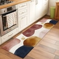 thumbnail image 2 of 2'x6' Rug Runners for Hallways Kitchen, Red Blue Brown Non Slip Entryway Beside Floor Carpet Runner, Modern Abstract Middle Century Art Washable Laundry Room Bedroom Throw Rugs Mat for Family Pet, 2 of 8