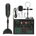 thumbnail image 1 of Professional Studio Condenser Microphone Bundle WXH1000 Mic Kit With Live Sound Card Wireless Karaoke, 1 of 7