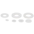 thumbnail image 1 of Kit surtido de 50 arandelas planas de nailon blanco, 7 tamaños: M3/M4/M5/M8/M10/M12 M3, 1 of 5