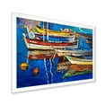 thumbnail image 2 of Designart 'Boats Near Coastal Town Resting On The Water II' Nautical & Coastal Framed Art Print, 2 of 4