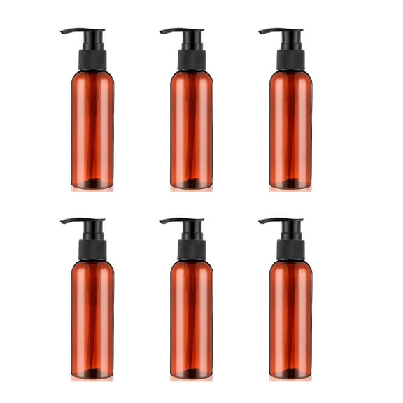 6 Pcs Refillable Empty Lotion Bottles 4oz/120ml Plastic Pump Bottles Conditioner Shampoo Dispenser Leak Proof Pump Container for Body Wash, Creams, Liquid Soap