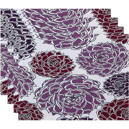 

Simply Daisy 18 x 14 Olivia Floral Print Placemat (Set of 4)