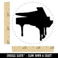 thumbnail image 2 of Grand Piano Music Instrument Silhouette Self-Inking Rubber Stamp Ink Stamper - Orange Ink - Small 3/4 Inch, 2 of 7