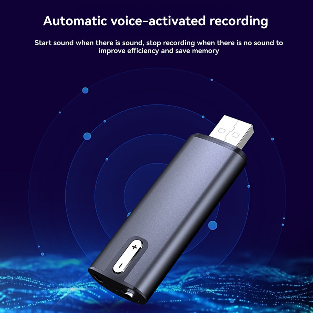 Dual USB2.0 Mini Mp3 with Voice Digital Audio Recorder Mp3 Player WAV 25Hours Recording Plug and Play 32G