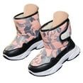 thumbnail image 3 of Quealent Boys Girls Winter Snow Boots Waterproof Outdoor Warm Liner Non-Slip Elastic Band Shoes for Toddler/Little Kid/Big Kid Pink for Size 2, 3 of 9