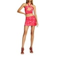 thumbnail image 4 of Qiylii Women Y2K 2Pcs Clothes Set,Hollow Out Crop Halter Tops Mini Skirt Outfit, 4 of 9