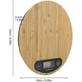thumbnail image 2 of Bamboo Kitchen Scale 5kg/1g High Accuracy Digital Food Scale, 2 of 5