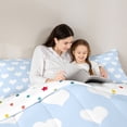 thumbnail image 5 of Homewish Boys Girls Blue Love Heart Full Size Comforter Sets 3-Piece,Dreamy Princess Bedding Comforter Set,Happy Valentine's Day Lightweight Bedding Sets,Lightweight Room Decor,Reversible, 5 of 8