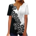 thumbnail image 1 of Birdeem Mode Femme Décontractée Imprimé Col Rond Ample Manches Courtes T-Shirt Haut Blouse Chandail, 1 of 5