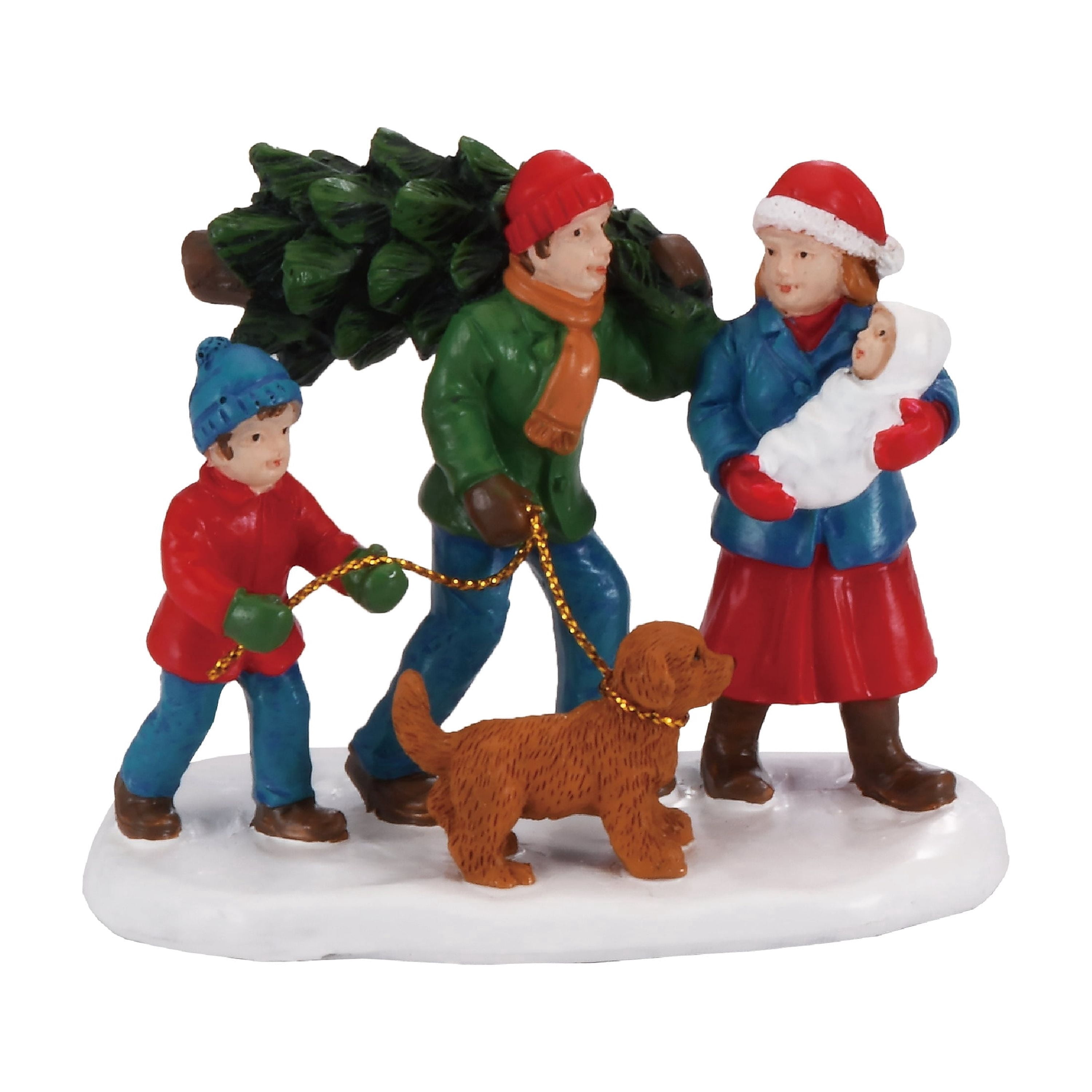 Festive Family Christmas Village Decorative Figurine, Multicolor, 3.5", by Holiday Time