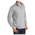 thumbnail image 4 of Mens 1/4 Zip Cotton/Poly Fleece Sweatshirt Athletic Heather X-Small, 4 of 8