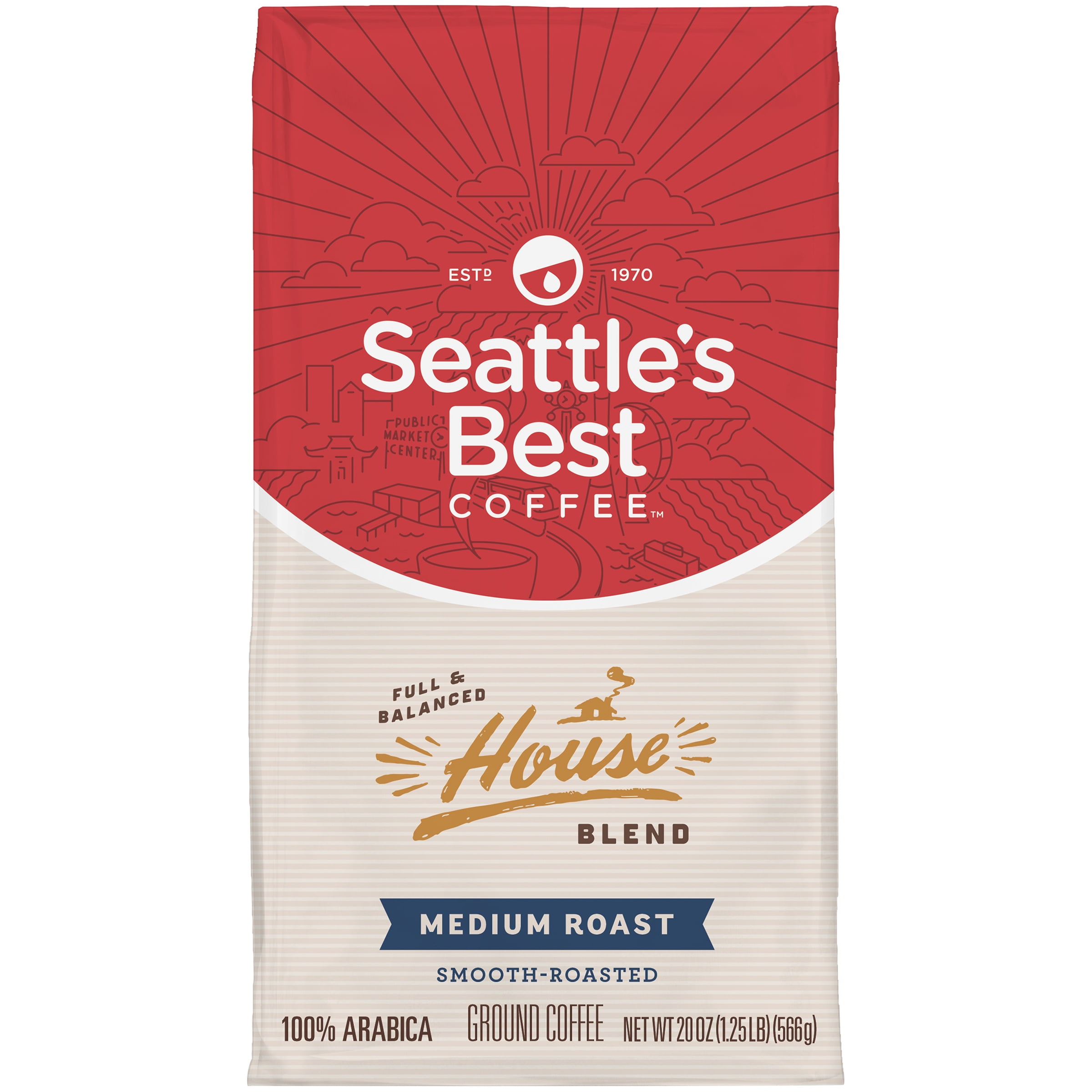 Seattle's Best Coffee & Medium Blend House Smooth Ground