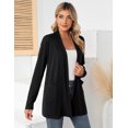 thumbnail image 6 of ZHENWEI Women's Basic Casual Loose Lightweight Long Sleeve Open Front Cardigans with Pockets, 6 of 7