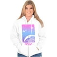 thumbnail image 3 of NASA Vaporwave Gradient Space Galaxy Zip Up Hoodie Men's Women's Brisco Brands S, 3 of 6