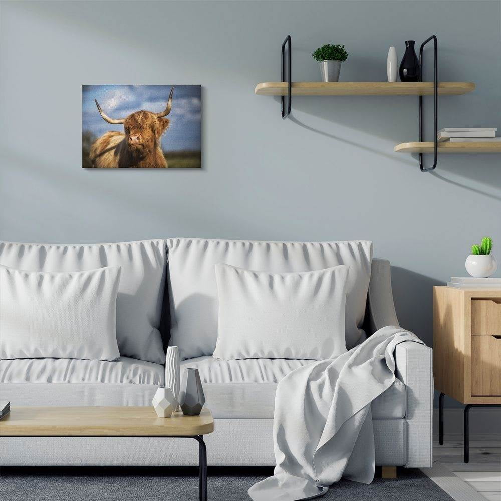 Stupell Industries Beautiful Cow in Pasture Animal Landscape Photo Canvas Wall Art by Villager Jim