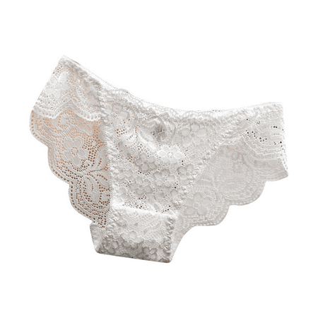 Fulorrnie Underwear for Women Breathable Hipster Comfort Seamless Panty Cheeky Bikini Elastic Waist Stretchable Panties White L