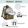 thumbnail image 4 of Sunflower Dark Blue Pattern Cute School Backpack Bag for School with Padded Back and Adjustable Shoulder Straps 15.25"x11.5"x5.25", 4 of 5