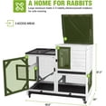thumbnail image 7 of Aivituvin Rabbit Hutch Indoor Rabbit Cage with Wheels Outdoor Bunny House 2 Story Guinea Pig Cage with Leakproof Tarp Roof Black, 7 of 7