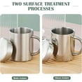 thumbnail image 4 of Stainless Steel Coffee Mug with Lid-Double Wall Coffee Cups with Spill Resistant Lid for Home Camping Travel Outdoors Keep Drinks Hot (Smooth, 400ML/14OZ), 4 of 10