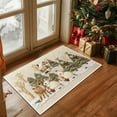 thumbnail image 6 of Christmas Decor Doormat Holiday Outdoor Front Door Rugs, Christmas Embroidered Bathroom Carpet Entrance Doormat, Elk & Rabbit Design Farmhouse Entryway Mat Rugs, Christmas Welcome Mat, 6 of 6