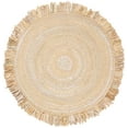 thumbnail image 2 of SAFAVIEH Braided Paisley Transitional Cotton Reversible Area Rug, Beige, 5' x 5' Round, 2 of 10