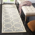 thumbnail image 3 of SAFAVIEH Cambridge Liz Geometric Wool Area Rug, Silver/Ivory, 8' x 8' Round, 3 of 10