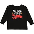 thumbnail image 3 of Inktastic My Oma Loves Me- cute crab family Boys or Girls Long Sleeve Toddler T-Shirt, 3 of 5