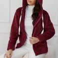 thumbnail image 6 of GaThRRgYP Jackets for Women Winter,Women's Casual Versatile Thick Warm Long-sleeved Hooded Jacket Red XL, 6 of 8