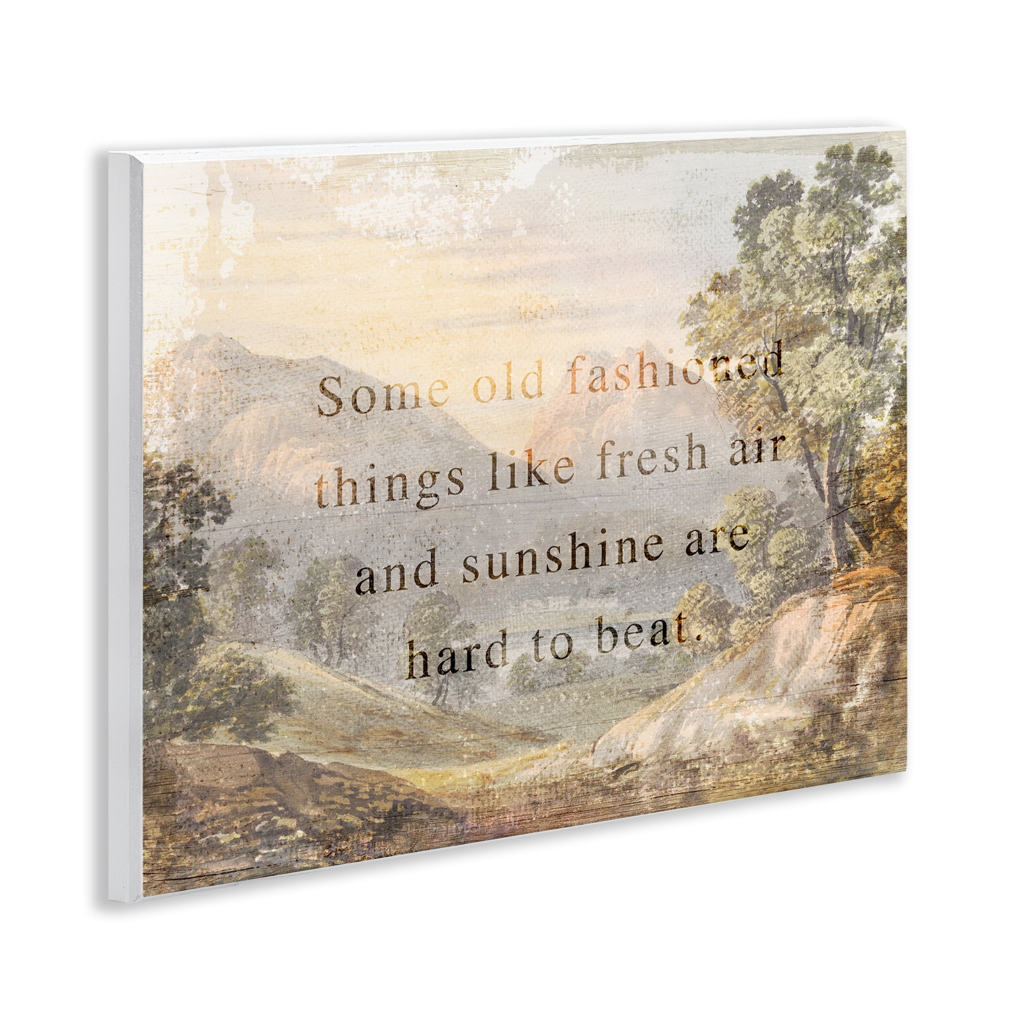 Stupell Industries Fresh Air Sentiment Landscape Landscape & Nature Painting Unframed Art Print Wall Art, 14 x 11