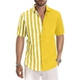 thumbnail image 1 of LSLJS Chemise pour Hommes Imprimée à Rayures Non Positionnées Manches Courtes Col à Revers Chemise Hawaïenne Plage Décontractée Chemise Régulière Haut Blouse, Chemises et T-Shirts Athlétiques pour Hommes Cadeaux pour Hommes, 1 of 5