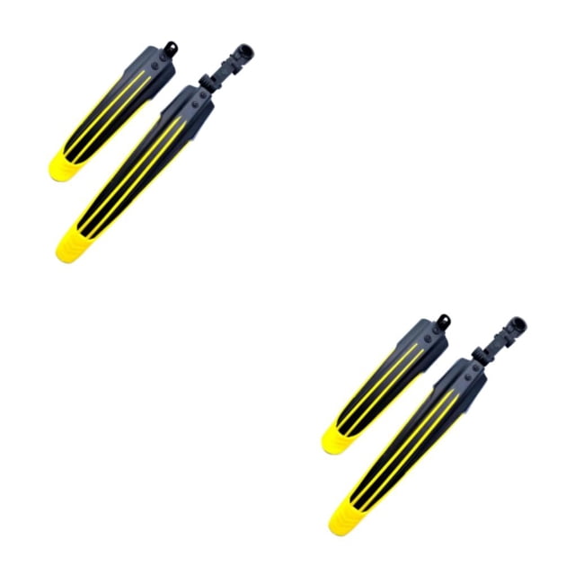 Naiovety 2 pack/lot guardabarros de ala de bicicleta fácilmente ajustable para todo tipo de bicicletas fácil de montar amarillo amarillo 2Conjunto
