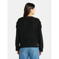thumbnail image 3 of Time and Tru Women's Fringe Pullover Sweater, Midweight, Sizes XS-XXXL, 3 of 5