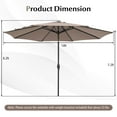 thumbnail image 3 of Costway 10ft Patio Umbrella Outdoor W/ 59 LBS Heavy-Duty Round Umbrella Stand, 3 of 9