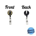 thumbnail image 3 of Black Labrador Retriever Dog Art Nouveau Retractable Reel ID Badge Key Card Name Tag Holder with Clip, 3 of 7