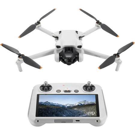 DJI Mini 3 (DJI RC), Lightweight 3x Mechanical Gimbal Drones with Camera for Adults 4K, 38-min Flight Time, up to 32800ft (10km) Video Transmission, Vertical Shooting, GPS Auto Return Integrated