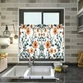 thumbnail image 4 of Yayeee Kitchen Curtains Tier Pair Light Filtering 27"x24" Rod Pocket Short Cafe Window Panel, Flowers Pattern, 4 of 7