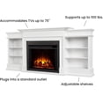 thumbnail image 2 of Real Flame Ashton 92" Grand Electric Fireplace TV Stand in White, 2 of 5