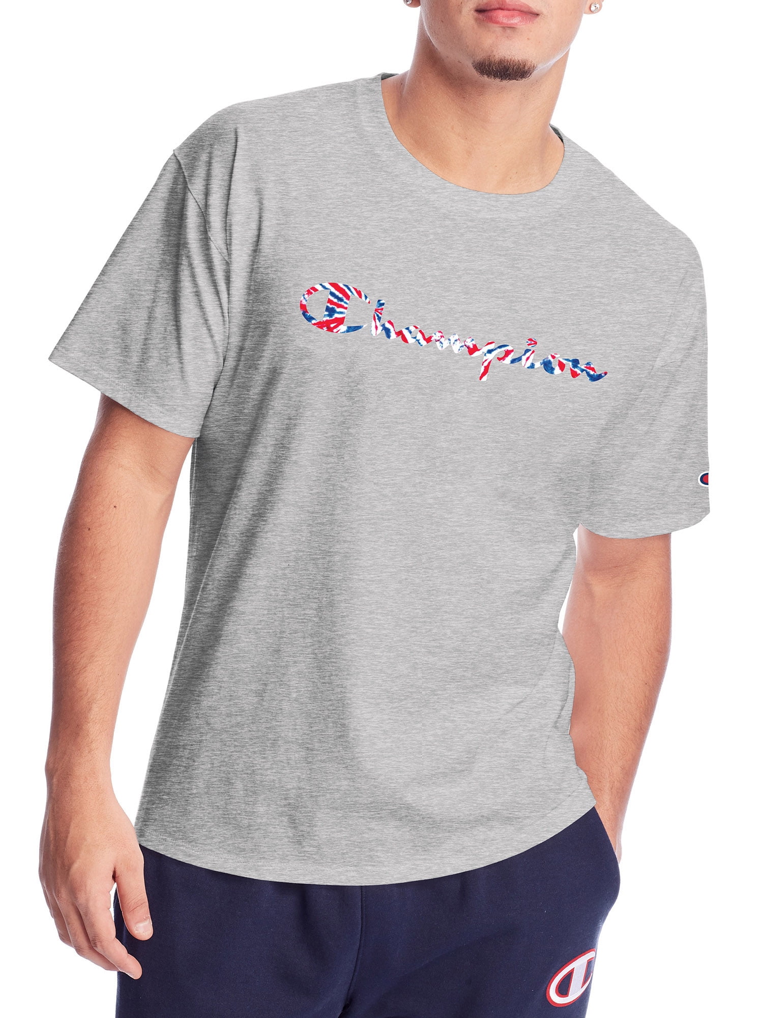 Men's Champion Short Sleeve Graphic Print Cotton Crewneck Regular Fit T-shirt 