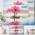 thumbnail image 2 of Designart - Japanese Cherry Blossom Tree On Little Idyllic IsLand - Farmhouse Canvas Wall Art Print, 2 of 2