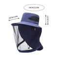 thumbnail image 3 of Fisherman Hat with Netting, Lightweight Sun-Protective Hat, for Outdoor Fishing Hiking Camping, for Men & Women, Navy, 3 of 6