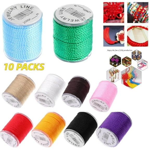 UKCOCO-10 Colors Jewelry Making Cord Wax String Knotting Thread Jewlery Supplies Ornaments Beaded Tie