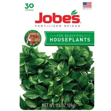 Jobe’s Houseplant Plant Food Container Spikes for Beautiful Houseplants, 30-Count, 13-4-5
