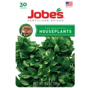 Jobes Houseplant Plant Food Container Spikes for Beautiful Houseplants, 30-Count, 13-4-5