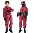 thumbnail image 2 of Kids Squid Game Cosplay Jumpsuit + Mask W square 140cm square, 2 of 2