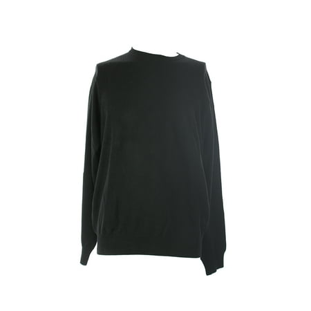 Black Diamond Knit Crew Neck Sweater L