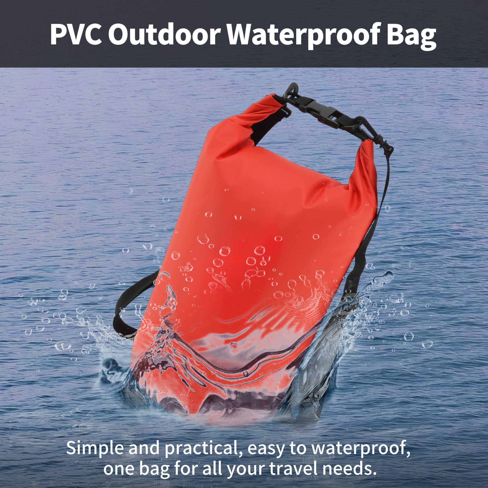 Unique Bargains Durable Waterproof Dry Bag Red Pattern 2